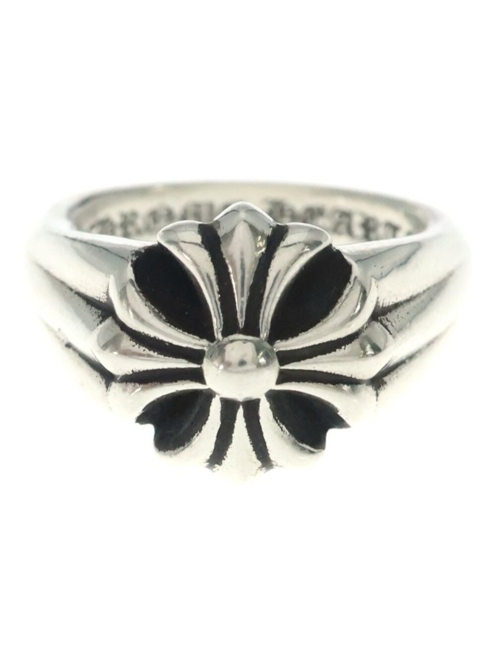 Chrome Hearts Cutout CH Pls Small Plus Ring Silver